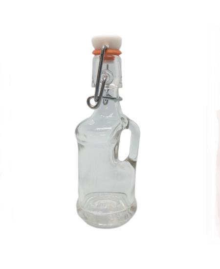 Botella cristal individual con tapa
