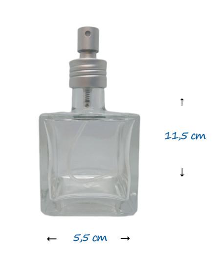 Botellas de cristal con spray pulverizador Cuadradas 16/32 uds - Esencia  Andalusí